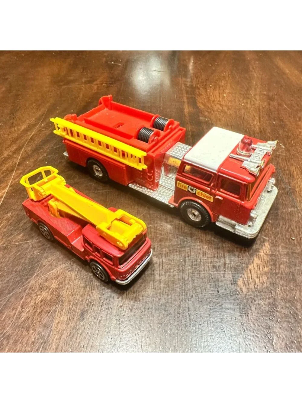 Two Corgi Fire Engines Die Cast Mack Fire Pumper & Snorkel